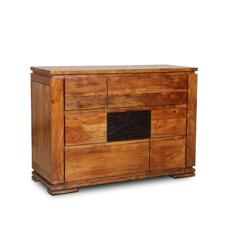 Leonaldo Chest Of Drawer (Walnut & Black)